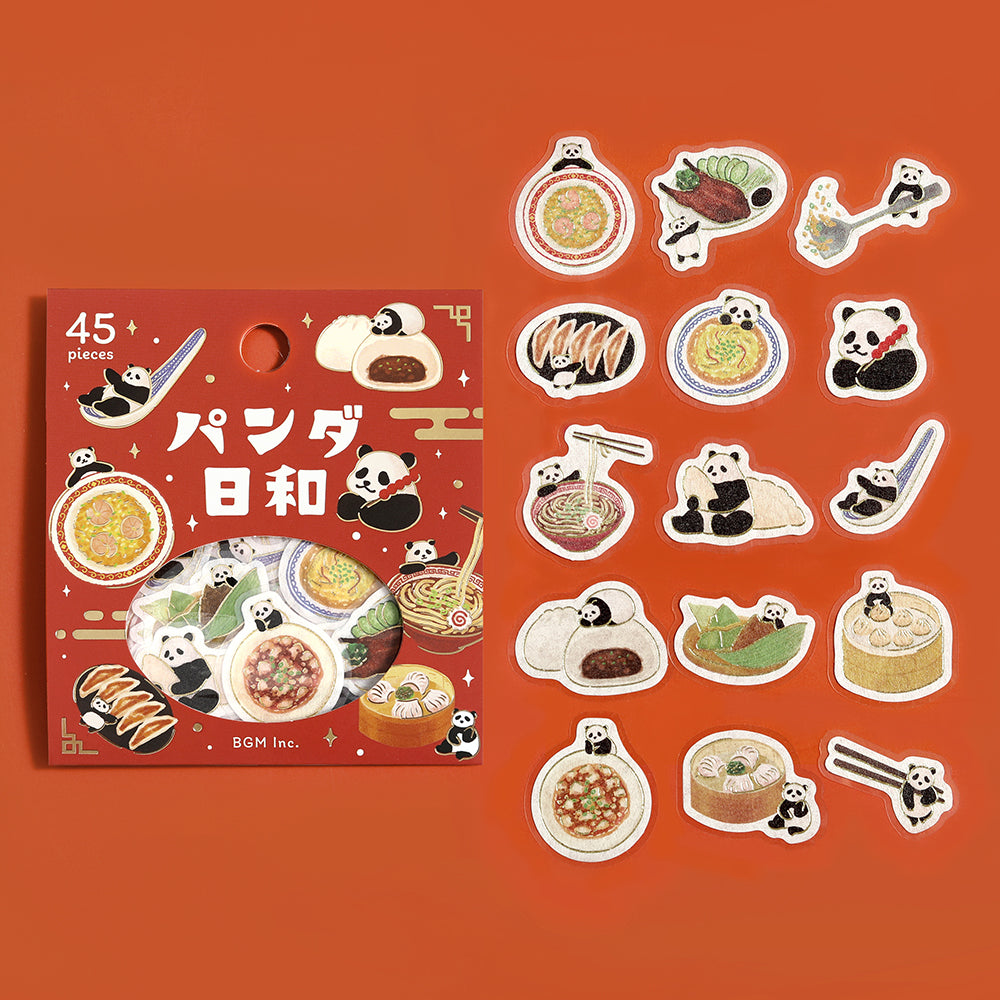 BGM Foil Stamping Flake Seal: Panda Days – Cooking — side view
