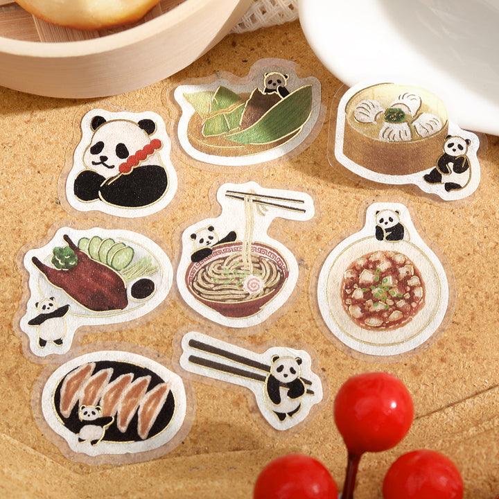 BGM Foil Stamping Flake Seal: Panda Days – Cooking — detail view