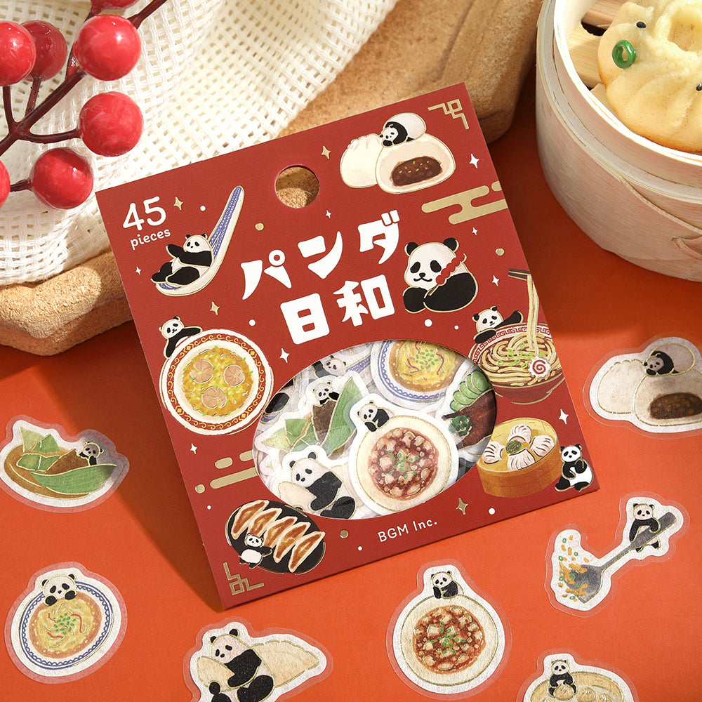 BGM Foil Stamping Flake Seal: Panda Days – Cooking — in use