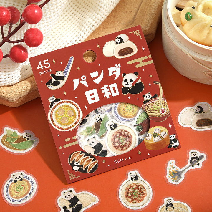 BGM Foil Stamping Flake Seal: Panda Days – Cooking — in use