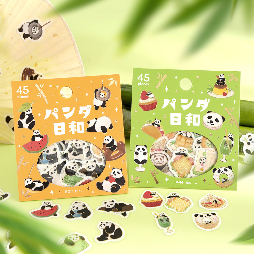 BGM Foil Stamping Flake Seal: Panda Days – Tea Room — angle view