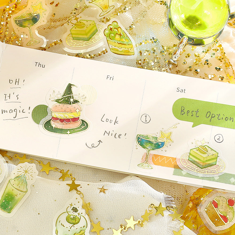 BGM Foil Stamping Flake Seal: Café à la Mode Magic Light — with packaging