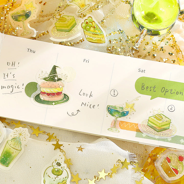 BGM Foil Stamping Flake Seal: Café à la Mode Magic Light — with packaging