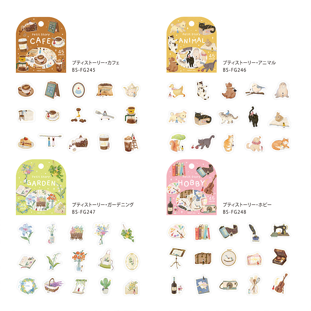 BGM Foil Stamping Flake Seal: Petit Story Cafe — angle view