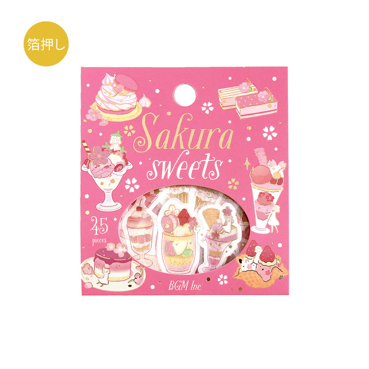 BGM Cherry Blossom Limited Edition: Cherry Blossom Sweets — BGM decorative sticker — for journaling planners and scrapbooking, at Cityluxe Singapore