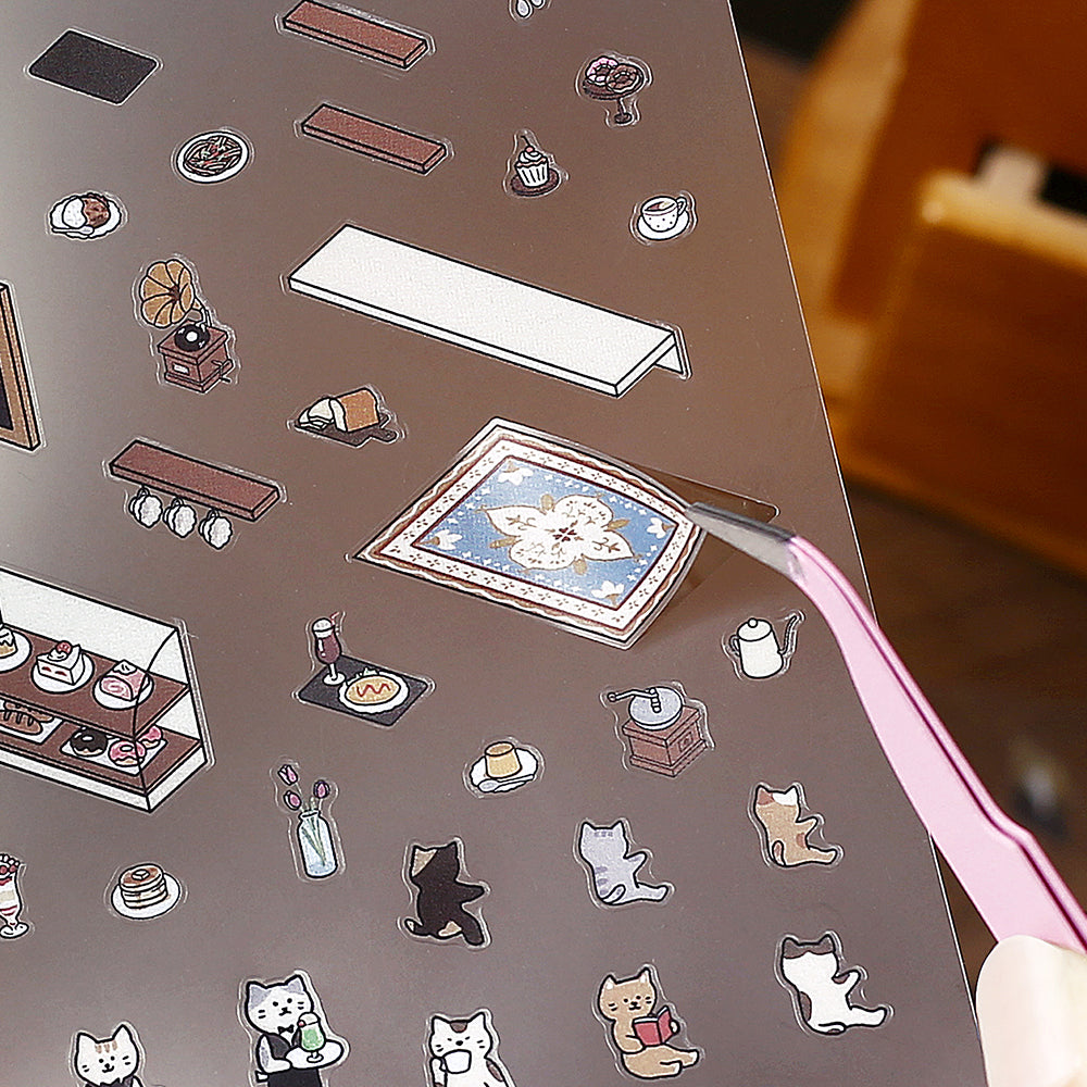 BGM Diorama 2.5D Seat Seal - Coffee Shop