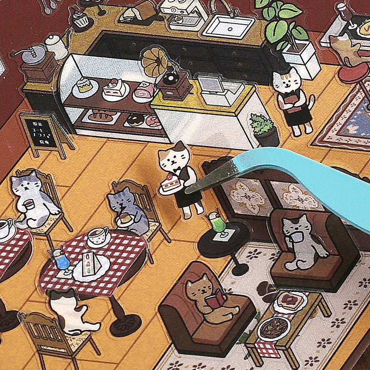 BGM Diorama 2.5D Seat Seal - Coffee Shop