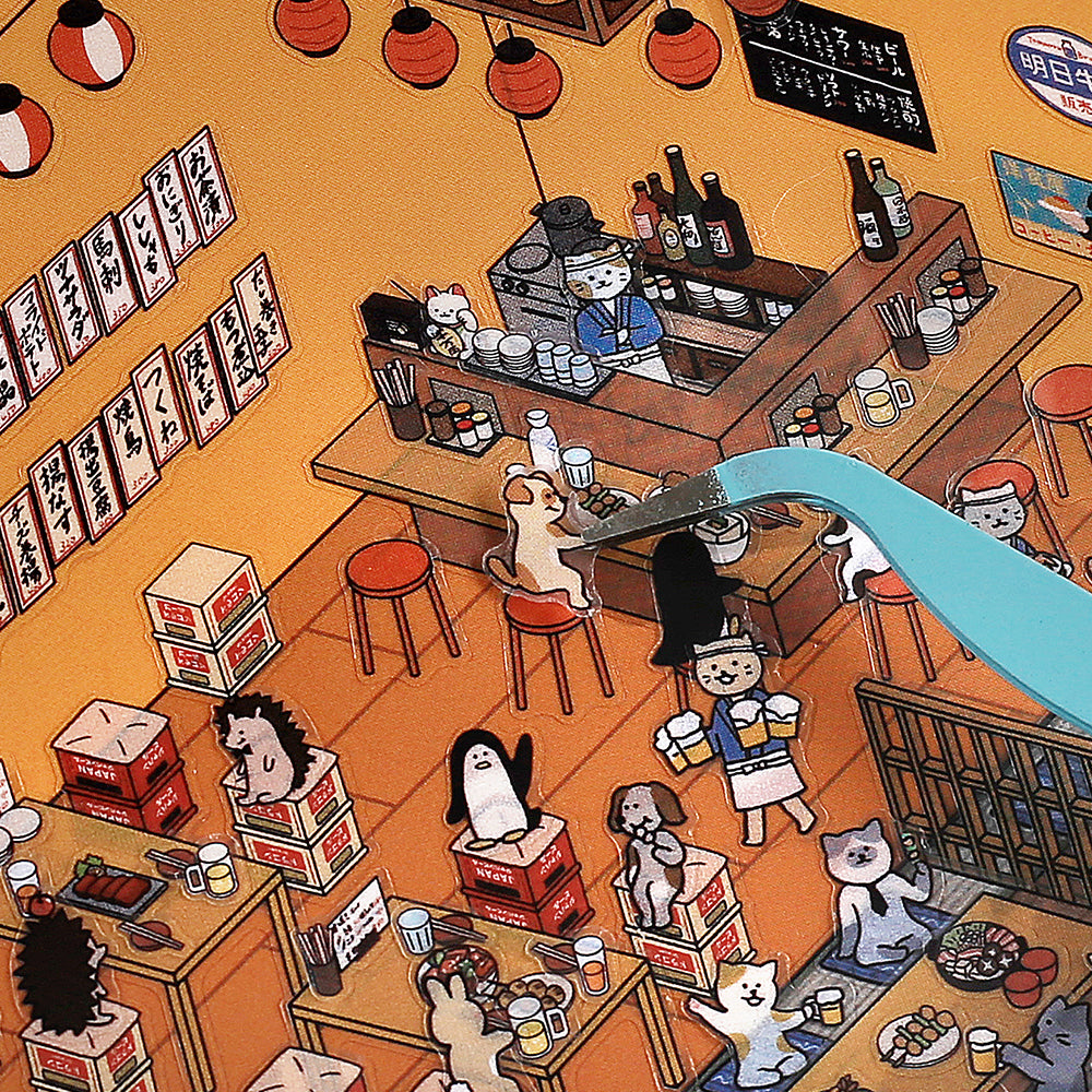 BGM Diorama 2.5D Seat Seal - Izakaya (Japanese-style Pub) — in use