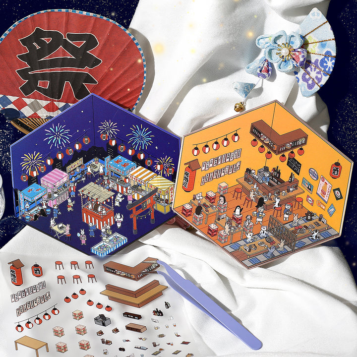 BGM Diorama 2.5D Seat Seal - Izakaya (Japanese-style Pub) — with packaging