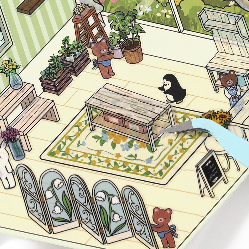 BGM Diorama 2.5D Seat Seal – Florist Stickers Set