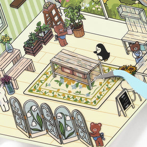 BGM Diorama 2.5D Seat Seal – Florist Stickers Set