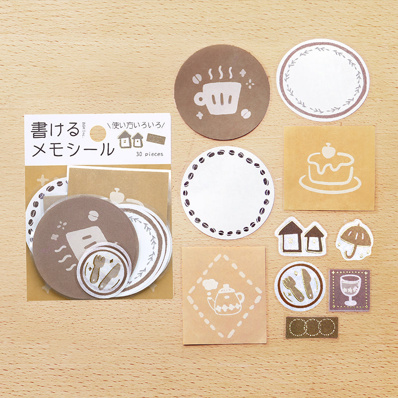 BGM Foil Stamping Memo Seal: Flower Weather - Brown