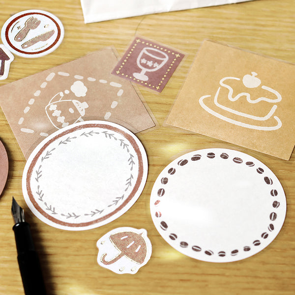 Load image into Gallery viewer, BGM Foil Stamping Memo Seal: Flower Weather - Brown
