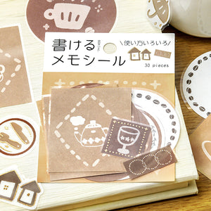 BGM Foil Stamping Memo Seal: Flower Weather - Brown