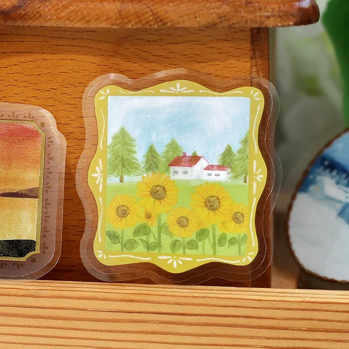 BGM Clear Seal: Maiden Brooch in Landscape — BGM decorative sticker — for journaling planners and scrapbooking, at Cityluxe Singapore