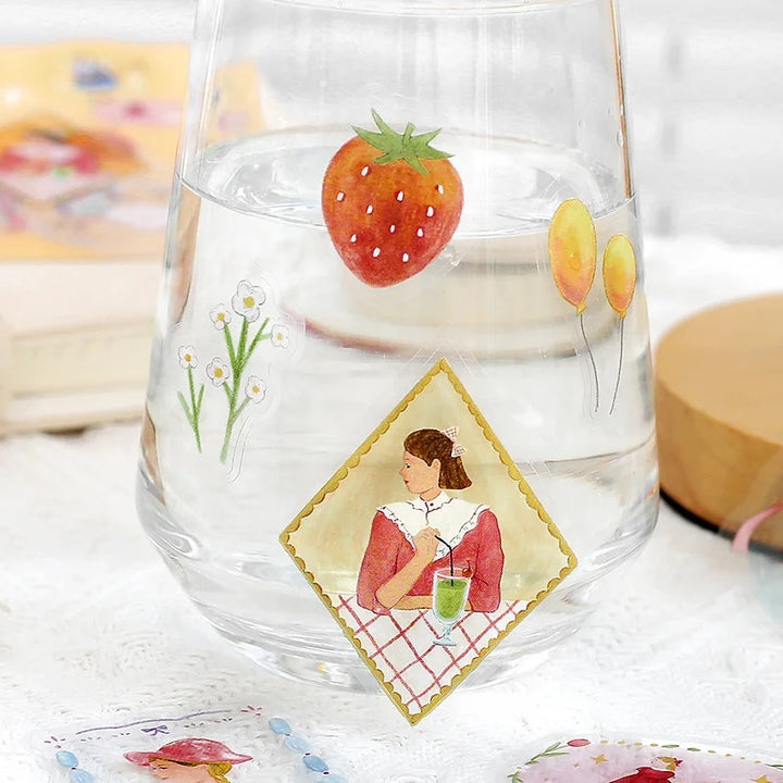 BGM Clear Seal: Maiden Brooch in Girl — BGM decorative sticker — for journaling planners and scrapbooking, at Cityluxe Singapore