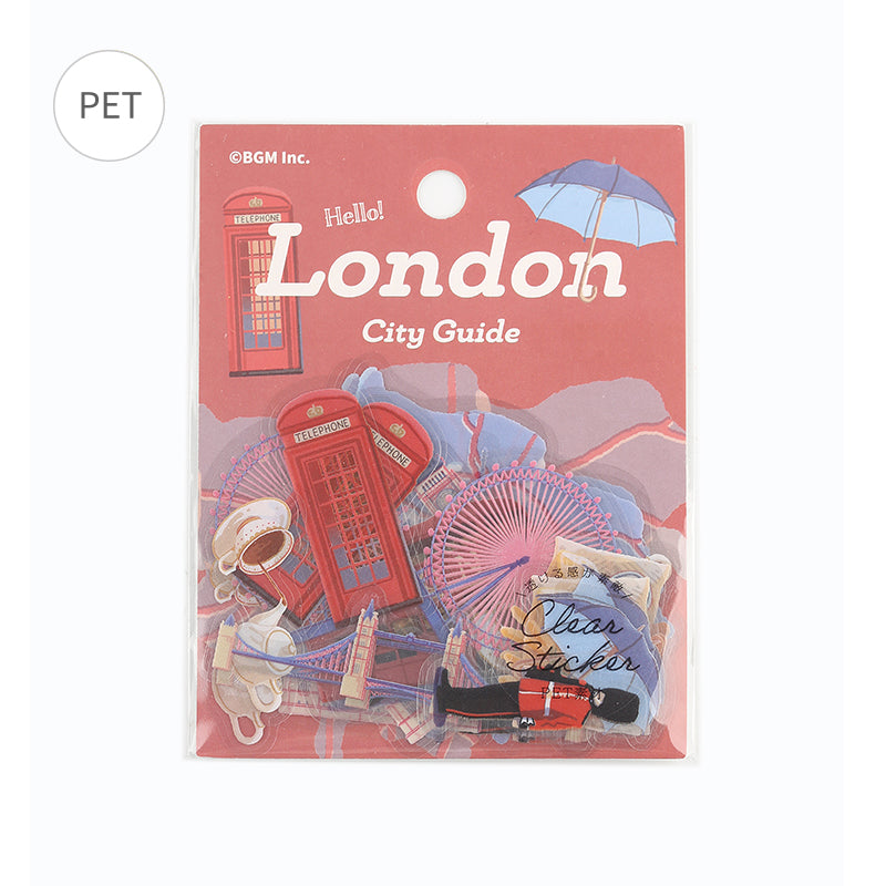 BGM Clear Seal: City Walk in London — BGM decorative sticker — for journaling planners and scrapbooking, at Cityluxe Singapore