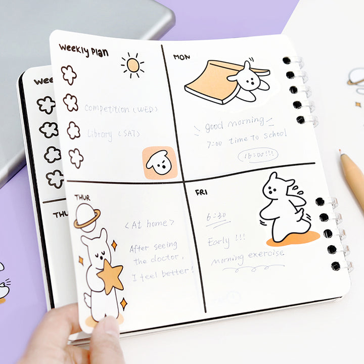 BGM Clear Seal: Puppy Petit in Yellow — BGM decorative sticker — for journaling planners and scrapbooking, at Cityluxe Singapore