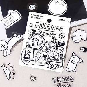 BGM Deco Sticker Mix Seal: YURUKU IKO-YO! - Friends