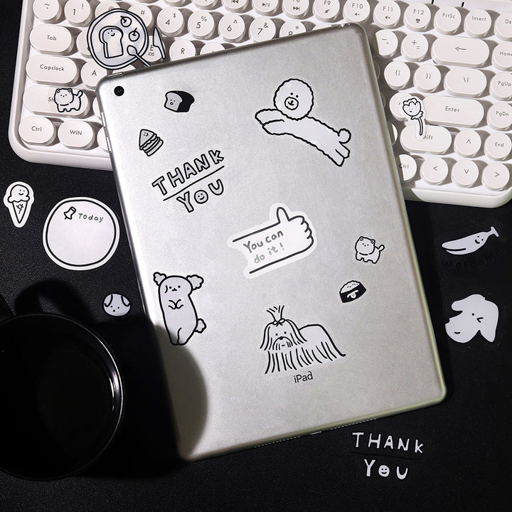BGM Deco Sticker Mix Seal: YURUKU IKO-YO! in Friends — BGM decorative sticker — for journaling, planners and scrapbooking, at Cityluxe Singapore