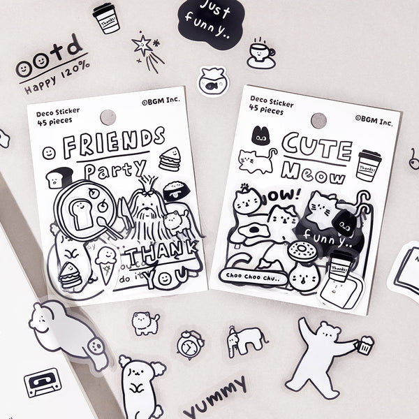 이미지를 갤러리 뷰어에 로드 , BGM Deco Sticker Mix Seal: YURUKU IKO-YO! - Friends
