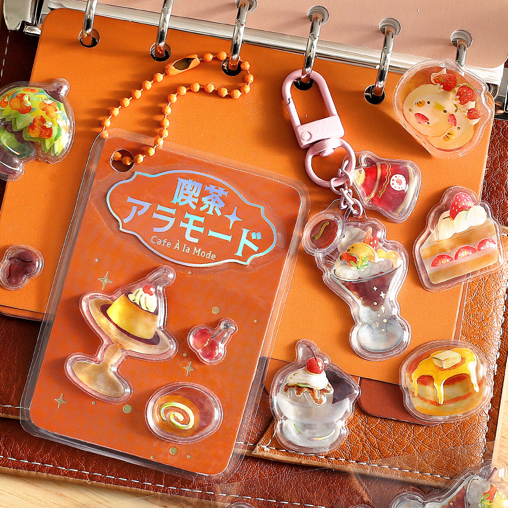 BGM Kyururun Seal: Glossy Puff Sticker・Café à la Mode Crème Brûlée