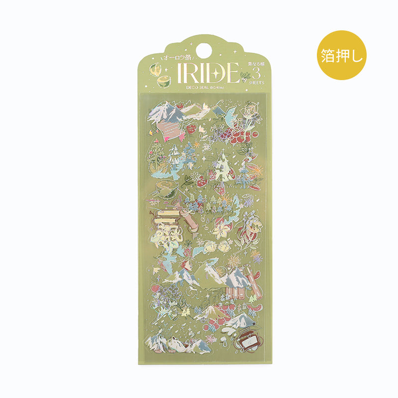 BGM Foil Stamping Iride Seal: Iride in Natural — BGM decorative sticker — for journaling, planners and scrapbooking, at Cityluxe Singapore