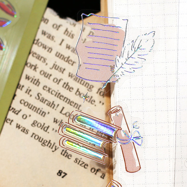 BGM Foil Stamping Iride Seal: Iride in Natural — BGM decorative sticker — for journaling, planners and scrapbooking, at Cityluxe Singapore