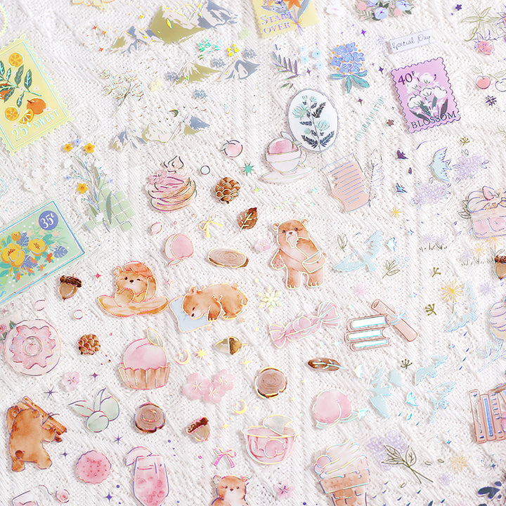 BGM Foil Stamping Iride Seal: Iride in Natural — BGM decorative sticker — for journaling, planners and scrapbooking, at Cityluxe Singapore