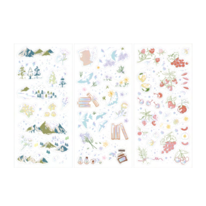 BGM Foil Stamping Iride Seal: Iride in Natural — BGM decorative sticker — for journaling, planners and scrapbooking, at Cityluxe Singapore