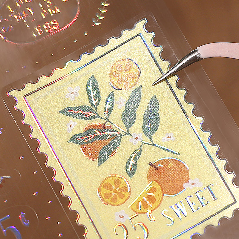 BGM Foil Stamping Iride Seal: Iride in Post Office — BGM decorative sticker — for journaling, planners and scrapbooking, at Cityluxe Singapore