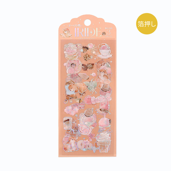 BGM Foil Stamping Iride Seal: Iride in Bear — BGM decorative sticker — for journaling, planners and scrapbooking, at Cityluxe Singapore