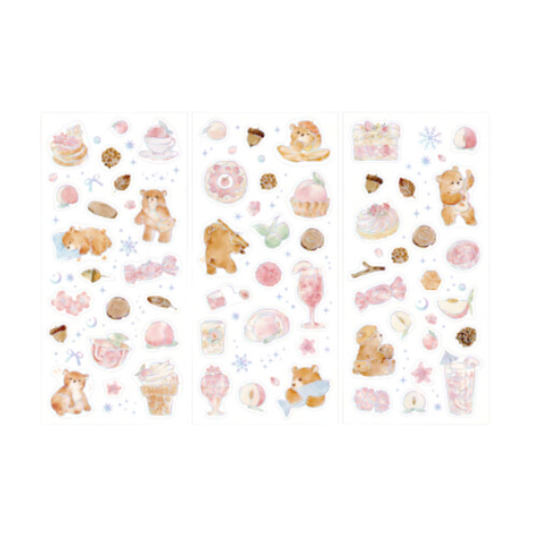 BGM Foil Stamping Iride Seal: Iride in Bear — BGM decorative sticker — for journaling, planners and scrapbooking, at Cityluxe Singapore