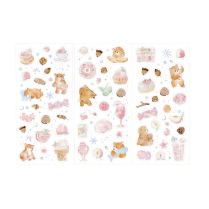 BGM Foil Stamping Iride Seal: Iride in Bear — BGM decorative sticker — for journaling, planners and scrapbooking, at Cityluxe Singapore