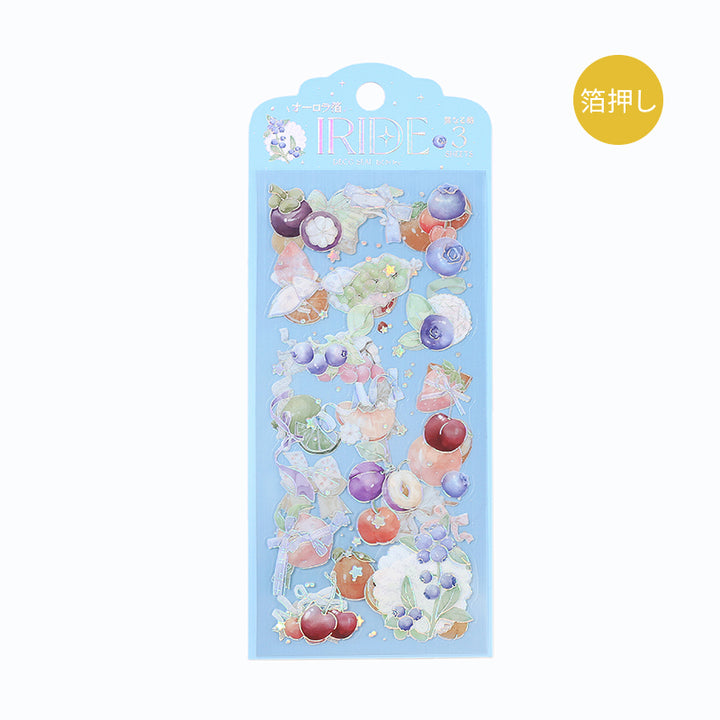 BGM Foil Stamping Iride Seal: Iride in Fruit — BGM decorative sticker — for journaling, planners and scrapbooking, at Cityluxe Singapore
