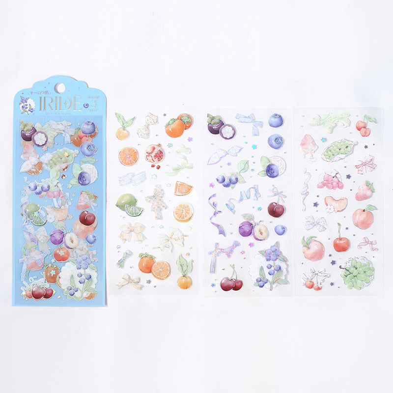 BGM Foil Stamping Iride Seal: Iride in Fruit — BGM decorative sticker — for journaling, planners and scrapbooking, at Cityluxe Singapore