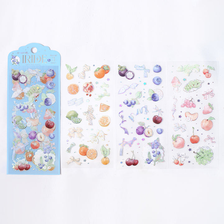 BGM Foil Stamping Iride Seal: Iride in Fruit — BGM decorative sticker — for journaling, planners and scrapbooking, at Cityluxe Singapore