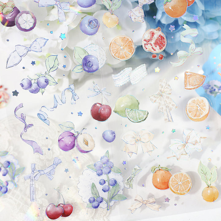 BGM Foil Stamping Iride Seal: Iride in Fruit — BGM decorative sticker — for journaling, planners and scrapbooking, at Cityluxe Singapore