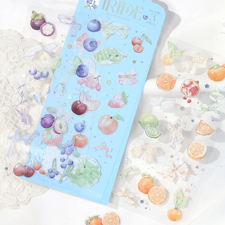 BGM Foil Stamping Iride Seal: Iride in Fruit — BGM decorative sticker — for journaling, planners and scrapbooking, at Cityluxe Singapore
