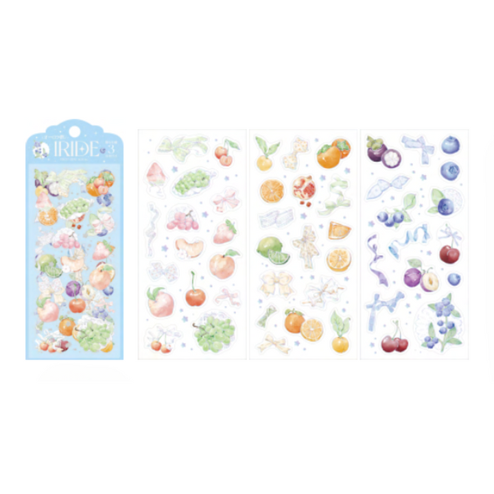 BGM Foil Stamping Iride Seal: Iride in Fruit — BGM decorative sticker — for journaling, planners and scrapbooking, at Cityluxe Singapore
