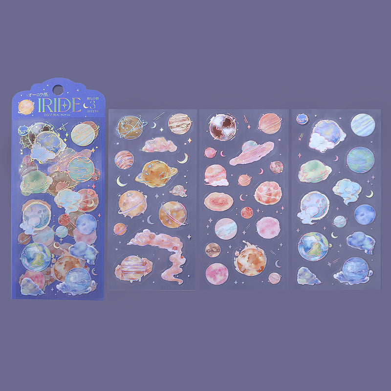 BGM Foil Stamping Iride Seal: Iride in Universe — BGM decorative sticker — for journaling, planners and scrapbooking, at Cityluxe Singapore
