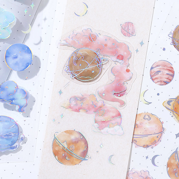 BGM Foil Stamping Iride Seal: Iride in Universe — BGM decorative sticker — for journaling, planners and scrapbooking, at Cityluxe Singapore