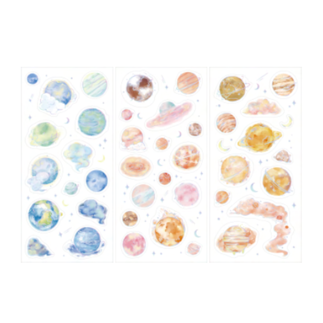 BGM Foil Stamping Iride Seal: Iride in Universe — BGM decorative sticker — for journaling, planners and scrapbooking, at Cityluxe Singapore