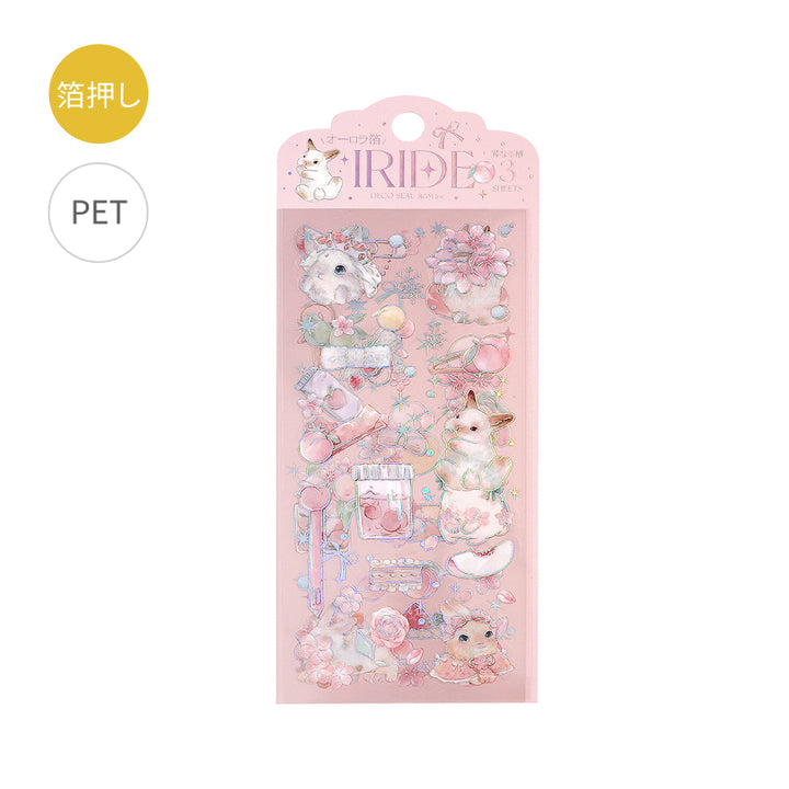 BGM Foil Stamping Iride Seal: Iride in Rabbit — BGM decorative sticker — for journaling, planners and scrapbooking, at Cityluxe Singapore
