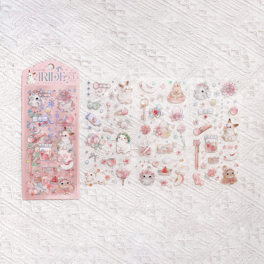 BGM Foil Stamping Iride Seal: Iride in Rabbit — BGM decorative sticker — for journaling, planners and scrapbooking, at Cityluxe Singapore