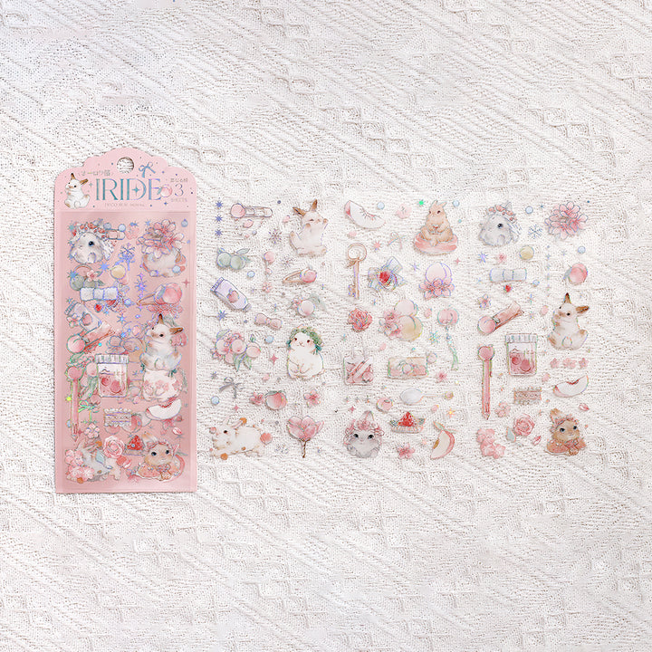 BGM Foil Stamping Iride Seal: Iride in Rabbit — BGM decorative sticker — for journaling, planners and scrapbooking, at Cityluxe Singapore