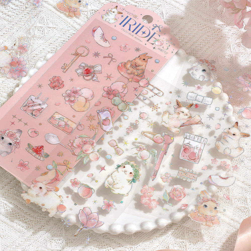 BGM Foil Stamping Iride Seal: Iride in Rabbit — BGM decorative sticker — for journaling, planners and scrapbooking, at Cityluxe Singapore