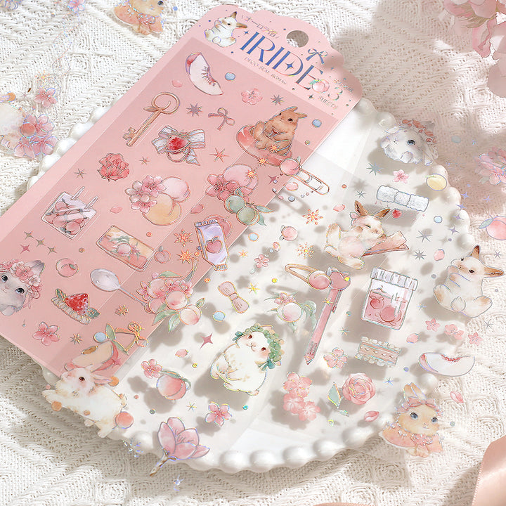 BGM Foil Stamping Iride Seal: Iride in Rabbit — BGM decorative sticker — for journaling, planners and scrapbooking, at Cityluxe Singapore