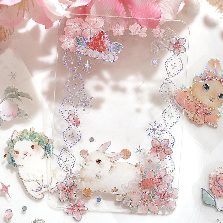 BGM Foil Stamping Iride Seal: Iride in Rabbit — BGM decorative sticker — for journaling, planners and scrapbooking, at Cityluxe Singapore