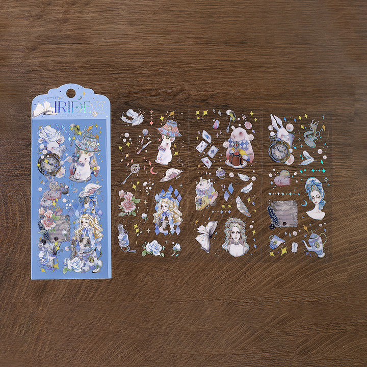 BGM Foil Stamping Iride Seal: Iride in Wonderland — BGM decorative sticker — for journaling, planners and scrapbooking, at Cityluxe Singapore